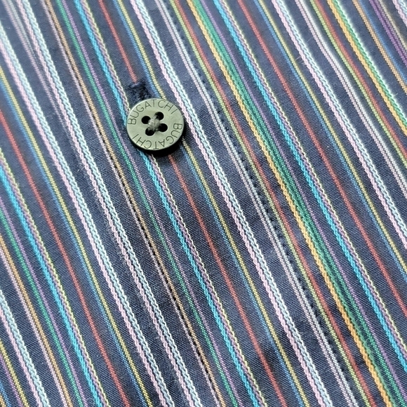 Bugatchi Striped Button Down Dress Shirt - Picture 6 of 7